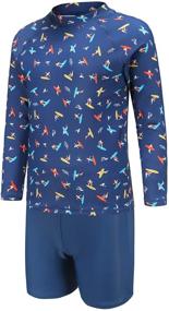 img 4 attached to 👕 Submarine Boys' Sleeve Swimsuits: Trendy Sunsuits for Stylish Swimwear