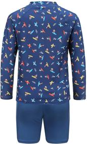 img 3 attached to 👕 Submarine Boys' Sleeve Swimsuits: Trendy Sunsuits for Stylish Swimwear
