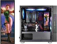 🖥️ vetroo streetfighter character led display board for computer pc case decor, full hd 2k multi-mode function, 9.8&#34; x 3.1&#34; (vertical, a1) logo