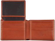 💼 lvcretivs men's full grain leather bifold wallet with rfid blocking, 2 id windows logo