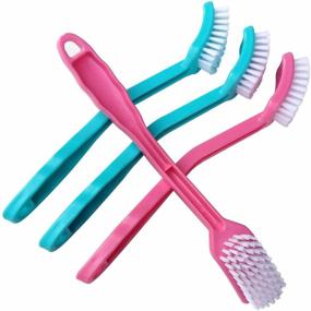 img 1 attached to GARASANI Versatile Cleaning Brush Set - Ideal for Home, Kitchen, Refrigerator, Sink, Bathroom, Toilet, Tile - 4-Piece Multi-Purpose Set