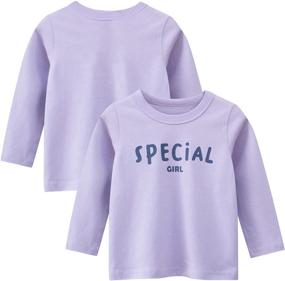 img 2 attached to 👚 Kumary Toddler Little Girls' 3-Pack Sleeve Tops, Tees & Blouses