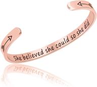 bracelet believed stainless inspirational jewelry logo