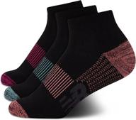 🧦 new balance cushioned athletic quarter mini-crew socks for big and tall women (3 pack) logo