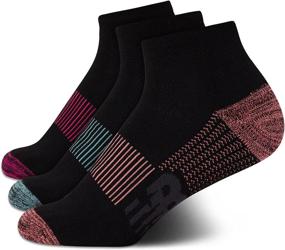 img 4 attached to 🧦 New Balance Cushioned Athletic Quarter Mini-Crew Socks for Big and Tall Women (3 Pack)