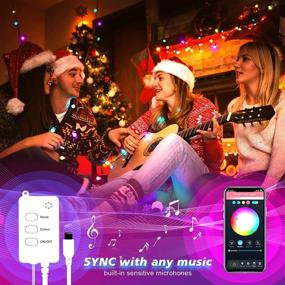 img 2 attached to 🌈 33FT Color Changing Smart Fairy Lights with Remote App Control - Perfect for Bedroom, Curtain, Party, Wedding, Christmas Decoration