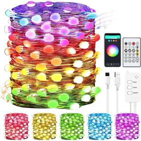 img 4 attached to 🌈 33FT Color Changing Smart Fairy Lights with Remote App Control - Perfect for Bedroom, Curtain, Party, Wedding, Christmas Decoration