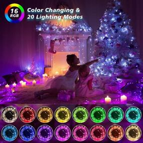 img 3 attached to 🌈 33FT Color Changing Smart Fairy Lights with Remote App Control - Perfect for Bedroom, Curtain, Party, Wedding, Christmas Decoration