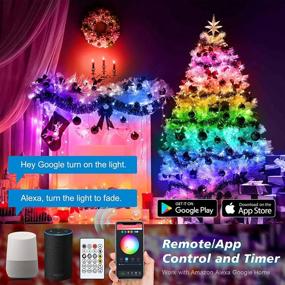 img 1 attached to 🌈 33FT Color Changing Smart Fairy Lights with Remote App Control - Perfect for Bedroom, Curtain, Party, Wedding, Christmas Decoration