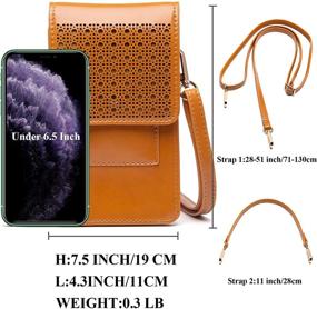 img 2 attached to 📱 Cell Phone Purse 2021 Update: Shoulder Strap, Clear Touch Screen Window, Crossbody Bag