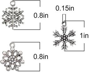 img 3 attached to CCINEE 100 PCS Snowflake Antique Charms Silver Metal Pendants Wholesale Bulk Mixed DIY Jewelry Making Charms for Necklace Bracelet Crafts