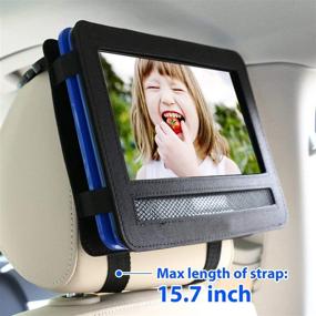 img 3 attached to 🚗 Convenient Car Headrest Mount Holder for 7.5" Portable DVD Player with Swivel and Flip Screen