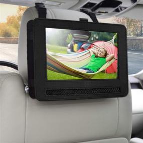 img 4 attached to 🚗 Convenient Car Headrest Mount Holder for 7.5" Portable DVD Player with Swivel and Flip Screen