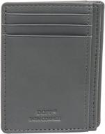 dopp leather minimalist wallet with pocket logo