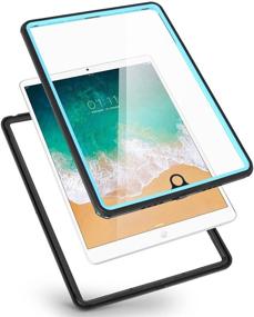 img 2 attached to AICase Waterproof Case for New iPad 9.7 2017/2018 - Water Resistant IP68, 🔵 360 Degree All Round Protection, Ultra Slim & Thin, Dust/Snow Proof, with Lanyard (Grass Blue)