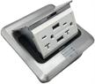 receptacle outlet countertop brushed stainless logo