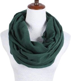 img 1 attached to Solid Color Infinity Lightweight Women Women's Accessories in Scarves & Wraps