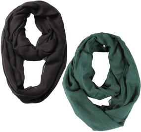 img 4 attached to Solid Color Infinity Lightweight Women Women's Accessories in Scarves & Wraps