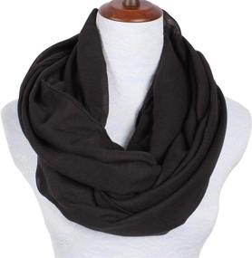 img 3 attached to Solid Color Infinity Lightweight Women Women's Accessories in Scarves & Wraps