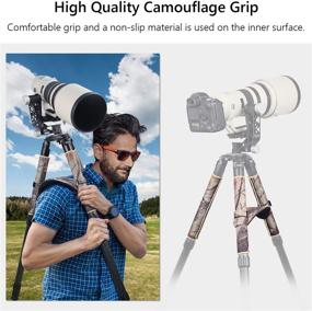 img 1 attached to ARTCISE AS90CG Carbon Fiber Bowl Tripod - Ultra Stable Camouflage Heavy Duty Tripod for Professional Cameras, 88lbs/40kg Load Capacity