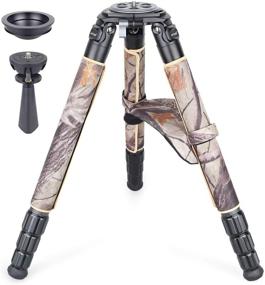 img 4 attached to ARTCISE AS90CG Carbon Fiber Bowl Tripod - Ultra Stable Camouflage Heavy Duty Tripod for Professional Cameras, 88lbs/40kg Load Capacity