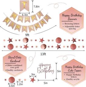 img 2 attached to 🎉 Stunning 60th Birthday Decorations for Women: Happy Birthday Banner, Rose Gold Cake Topper, Curtain & More!