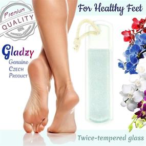 img 2 attached to High-Quality Czech Glass Foot File - Dual-Sided Grit Surface, Effective Callus Remover, Spa Pedicure Tool, Scrub Rough Skin, Pro Care for Toenails & Heels, EU Certified, Large Size