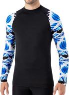 naviskin men's long sleeve rash guard upf 50+ - sun protection swim surfing baselayer skins compression shirt logo