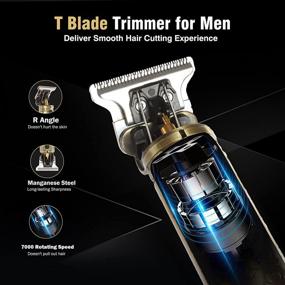 img 1 attached to 🪒 Professional Men's Hair Clippers with Zero Gapped Trimmers - Beard, Body, and Hair Electric T Blade Outliner Clipper Liners. Achieve 0mm Bald Zero Gap Look with LCD, Low Noise Cordless Rechargeable, and Guide Combs included in this Grooming Kit.