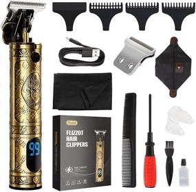 img 4 attached to 🪒 Professional Men's Hair Clippers with Zero Gapped Trimmers - Beard, Body, and Hair Electric T Blade Outliner Clipper Liners. Achieve 0mm Bald Zero Gap Look with LCD, Low Noise Cordless Rechargeable, and Guide Combs included in this Grooming Kit.