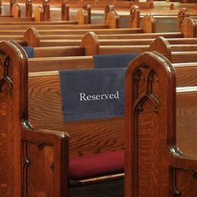 img 3 attached to 🪑 Darware Reserved Chair/Pew Cloths (4-Pack): Perfect Signs for Pews, Chairs, and Events!