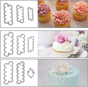 img 3 attached to 🌹 Fyuan 3D Петаль Резак для Тортов Исполненных из Мастики - Украшайте Торты, Создавая Розы, Гвоздики и Пионы с Помощью Этого 9-детного Набора Инструментов для Выпечки