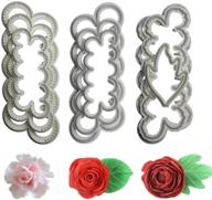 🌹 fyuan 3d петаль резак для тортов исполненных из мастики - украшайте торты, создавая розы, гвоздики и пионы с помощью этого 9-детного набора инструментов для выпечки логотип