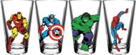 marvel avengers collectible pint glass logo