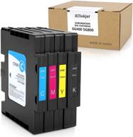 🖨️ osinkjet sublimation ink cartridge 4-pack for sawgrass virtuoso sg400 sg800 printer - 1 black, 1 cyan, 1 magenta, 1 yellow logo