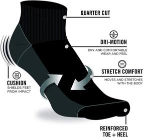 img 3 attached to Nautica Men's Performance Quarter Socks 6-Pack: Enhanced Comfort with Cushioned Design