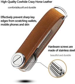 img 2 attached to 🔑 Ysalutra Stainless Extendable Keychain: Stylish Organizer for Men's Accessories