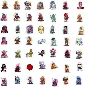 img 2 attached to 100PCS Waterproof Star Wars Stickers for Laptop, Luggage, 🚀 Snowboard, and More - Perfect for Kids, Teens, and Adults!