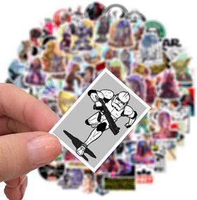 img 3 attached to 100PCS Waterproof Star Wars Stickers for Laptop, Luggage, 🚀 Snowboard, and More - Perfect for Kids, Teens, and Adults!