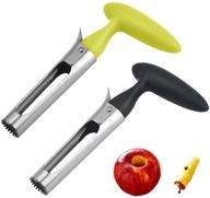 🍏 zayee 2 pcs apple corer: durable remover for various fruits - stainless steel kitchen gadgets cupcake corer (green) logo