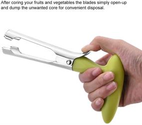 img 1 attached to 🍏 Zayee 2 Pcs Apple Corer: Durable Remover for Various Fruits - Stainless Steel Kitchen Gadgets Cupcake Corer (Green)