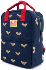 img 2 attached to Loungefly Wonder Canvas Backpack for Comic Lovers