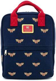 img 1 attached to Loungefly Wonder Canvas Backpack for Comic Lovers