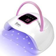 💅 airbin uv led nail lamp: 72w professional nail dryer with 4 timer settings, lcd display & automatic sensor- portable & efficient logo