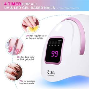 img 1 attached to 💅 Airbin UV LED Nail Lamp: 72W Professional Nail Dryer with 4 Timer Settings, LCD Display & Automatic Sensor- Portable & Efficient