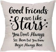 🌟 stars of friendship – hilarious birthday gifts for best friends – christmas present idea for women, men, sisters, coworkers, roommates, bffs, females, ladies, her – throw pillow covers логотип