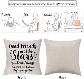 img 3 attached to 🌟 Stars of Friendship – Hilarious Birthday Gifts for Best Friends – Christmas Present Idea for Women, Men, Sisters, Coworkers, Roommates, BFFs, Females, Ladies, Her – Throw Pillow Covers