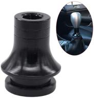 enhanced black aluminum shift knob adapter boot retainer 🔧 holder for 5 6 speed manual gear shifter lever - 12x1.25 logo