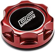 dc sports oc104r machined anodized red aluminium oil filler cap for most hyundai models logo