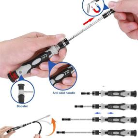 img 1 attached to 125 в 1 Набор прецизионных магнитных отверток - профессиональный набор инструментов для ремонта телефонов/NS SWITCH/PS4/игровых приставок/электронных устройств - съемный мини-набор отверток (черный)